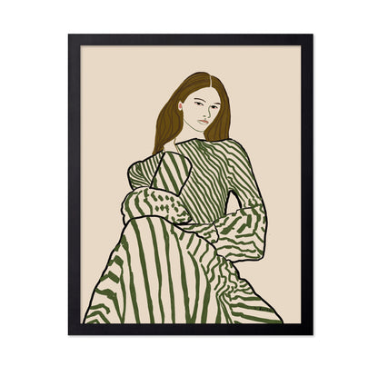 Striped Fashion Woman
