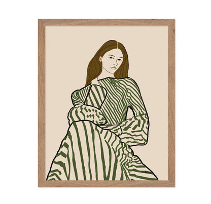 Striped Fashion Woman