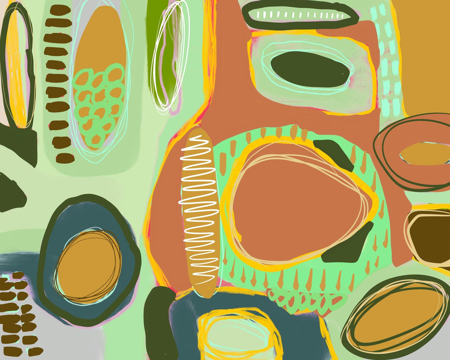 Colorful Organic Shapes No3