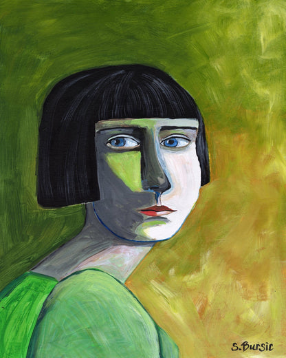 Green Portrait Face