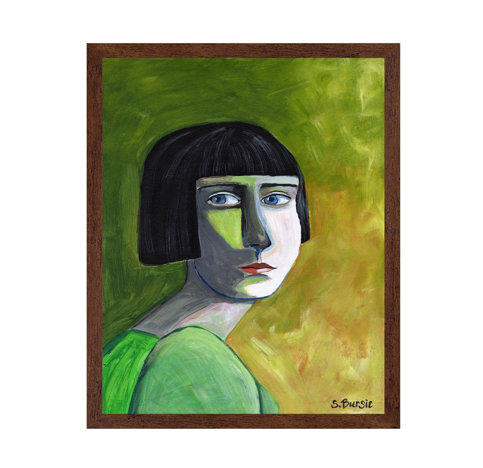 Green Portrait Face