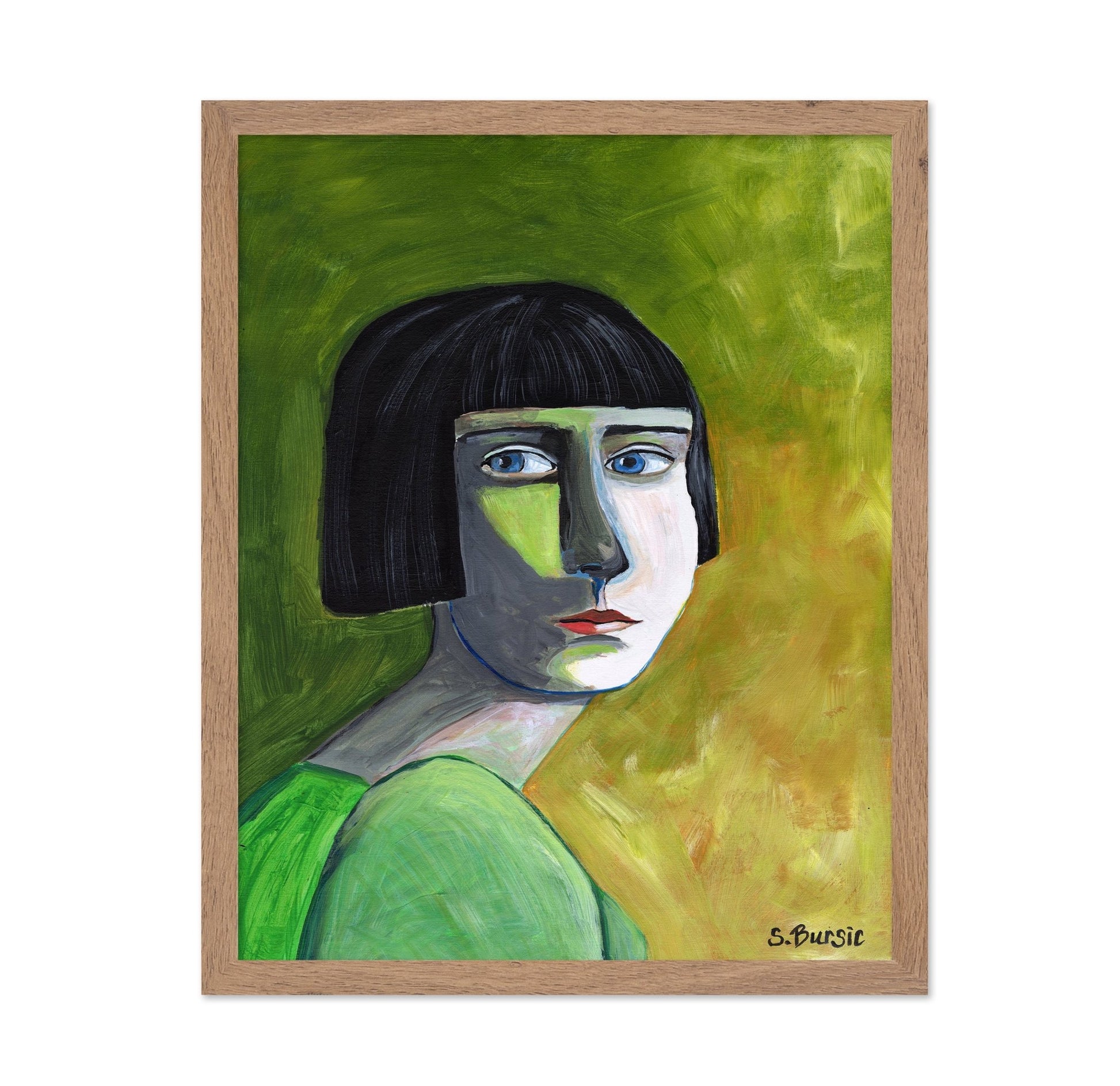 Green Portrait Face