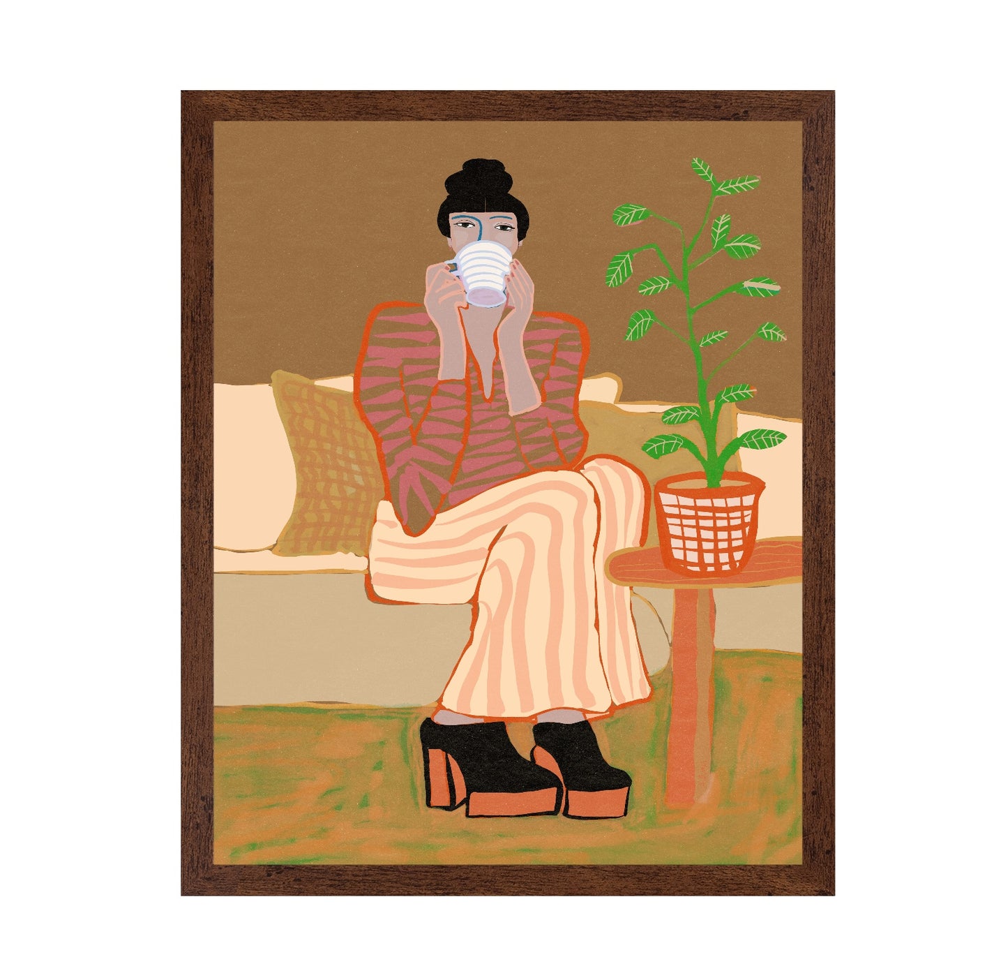 Woman With Coffee Moment