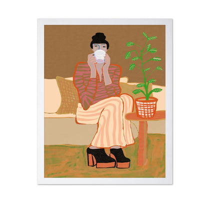 Woman With Coffee Moment