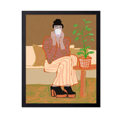 Woman With Coffee Moment