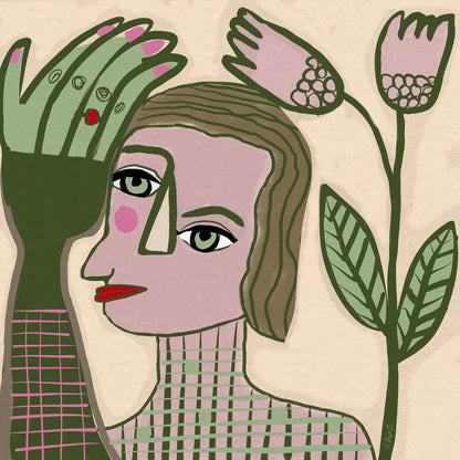 Woman With Floral Hand