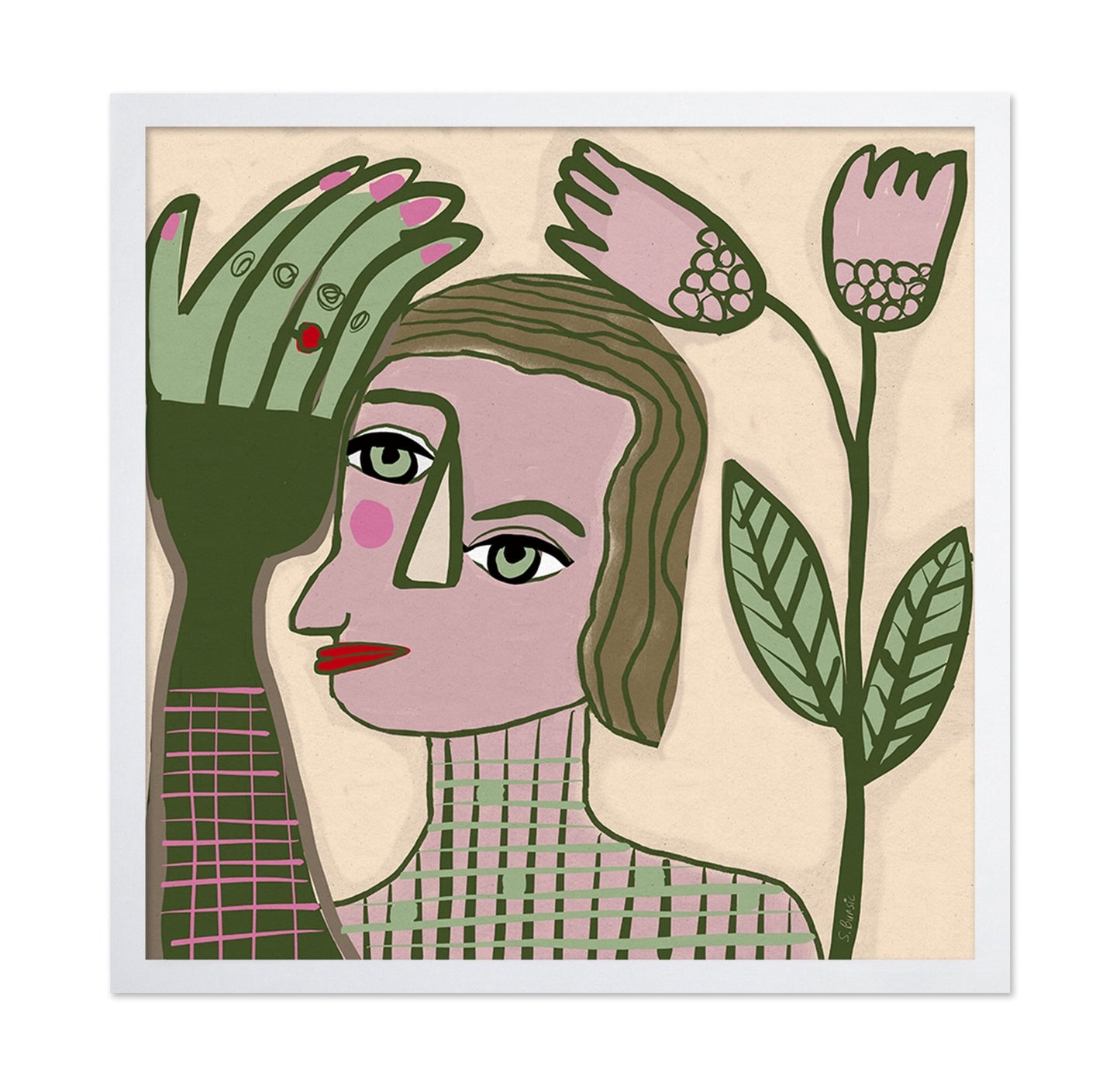 Woman With Floral Hand