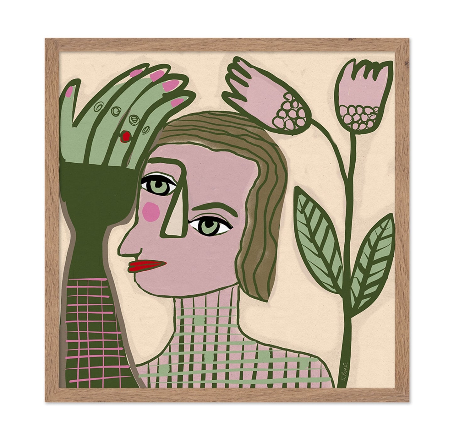 Woman With Floral Hand