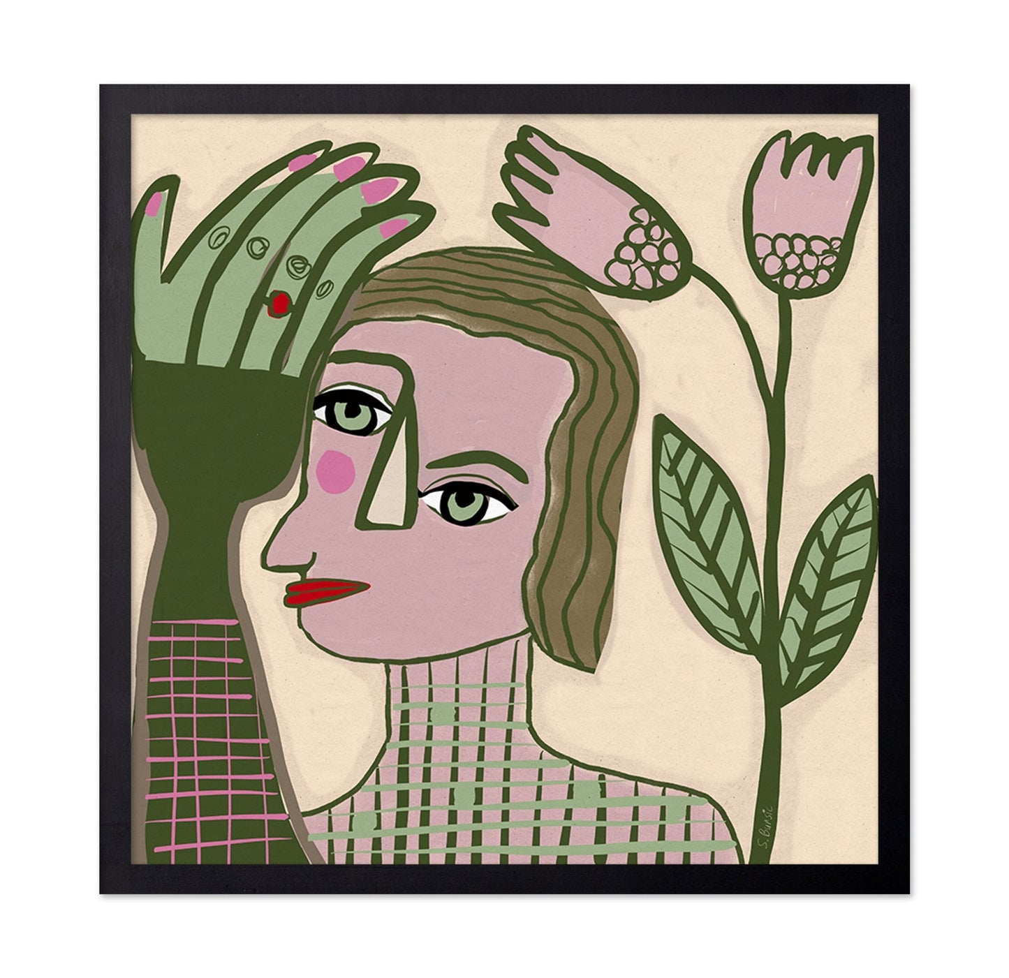 Woman With Floral Hand