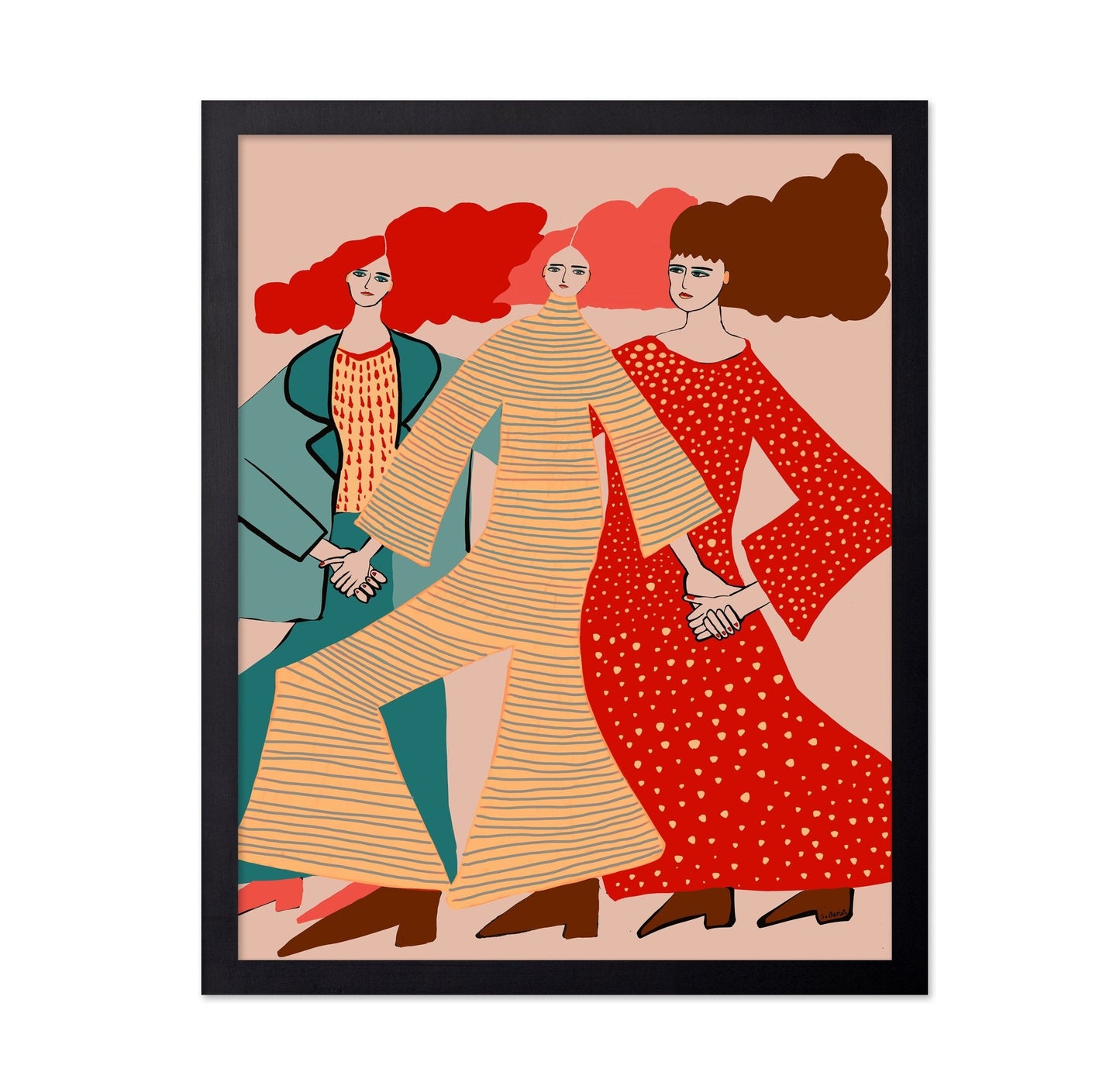 Three Women In Dresses