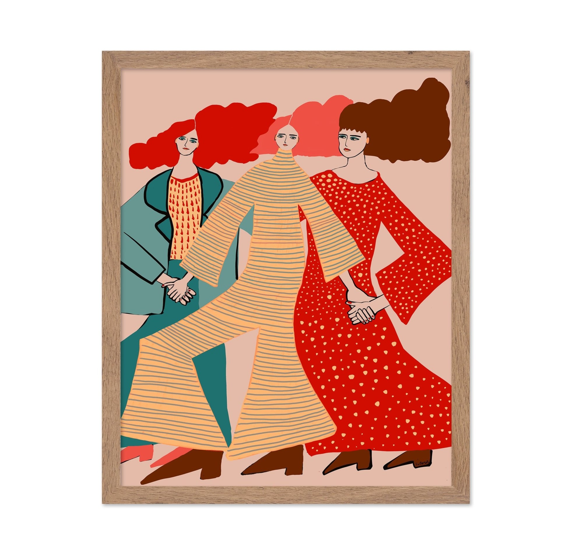 Three Women In Dresses