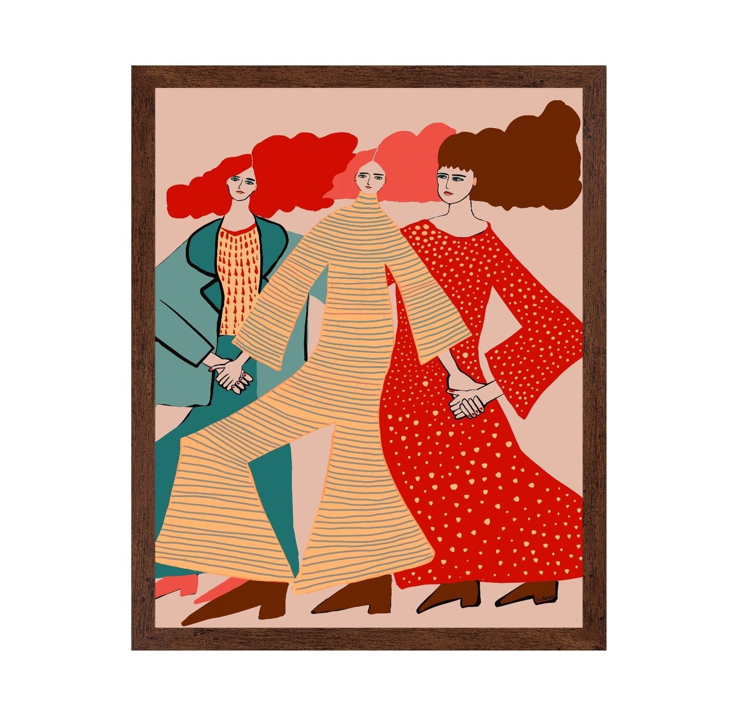 Three Women In Dresses