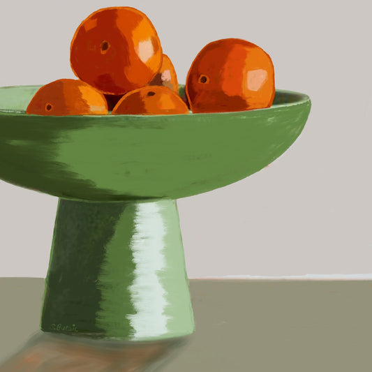 Oranges In Green Bowl No2