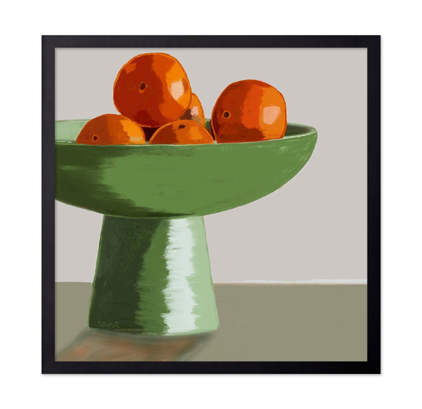 Oranges In Green Bowl No2