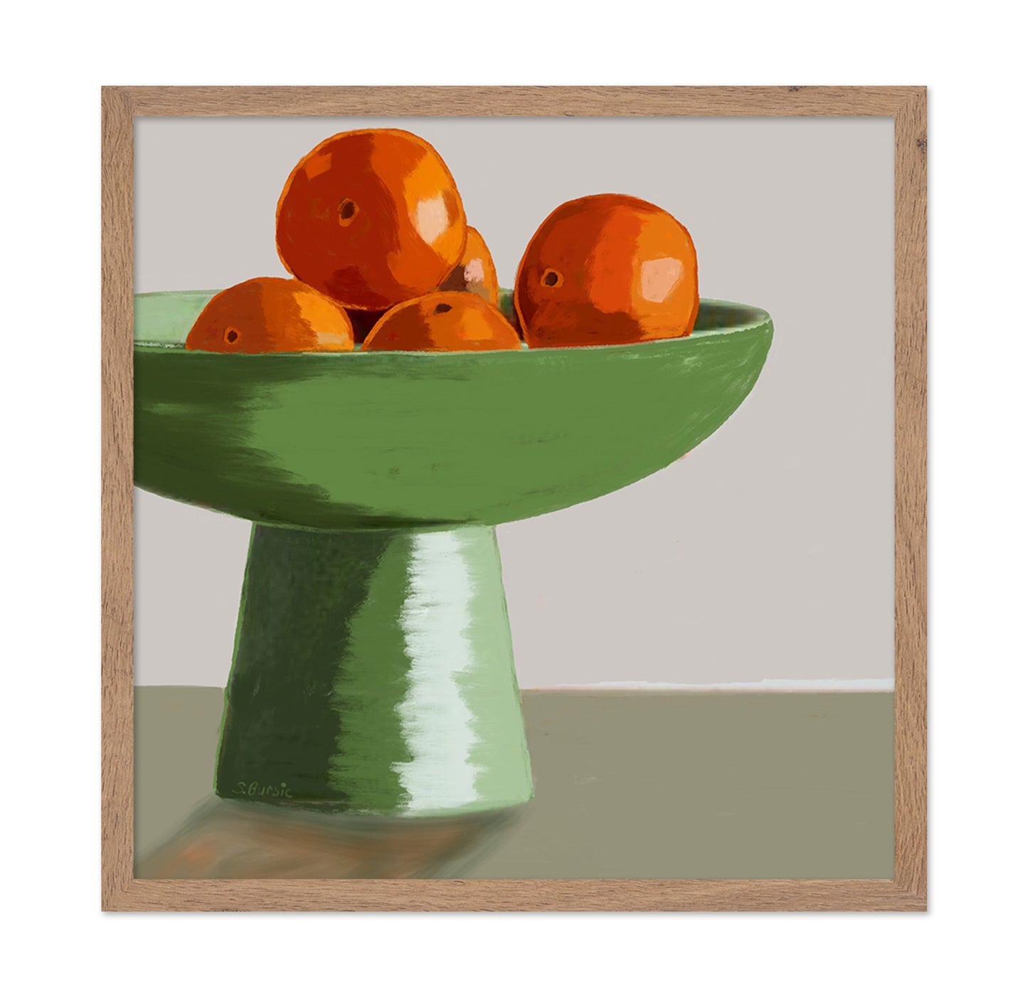 Oranges In Green Bowl No2