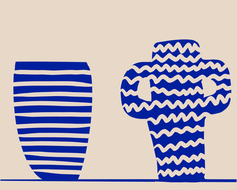 Blue Pattern Vases