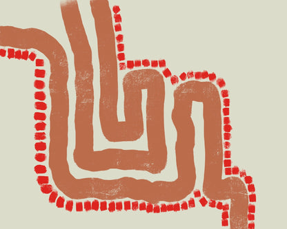Red Path Abstract