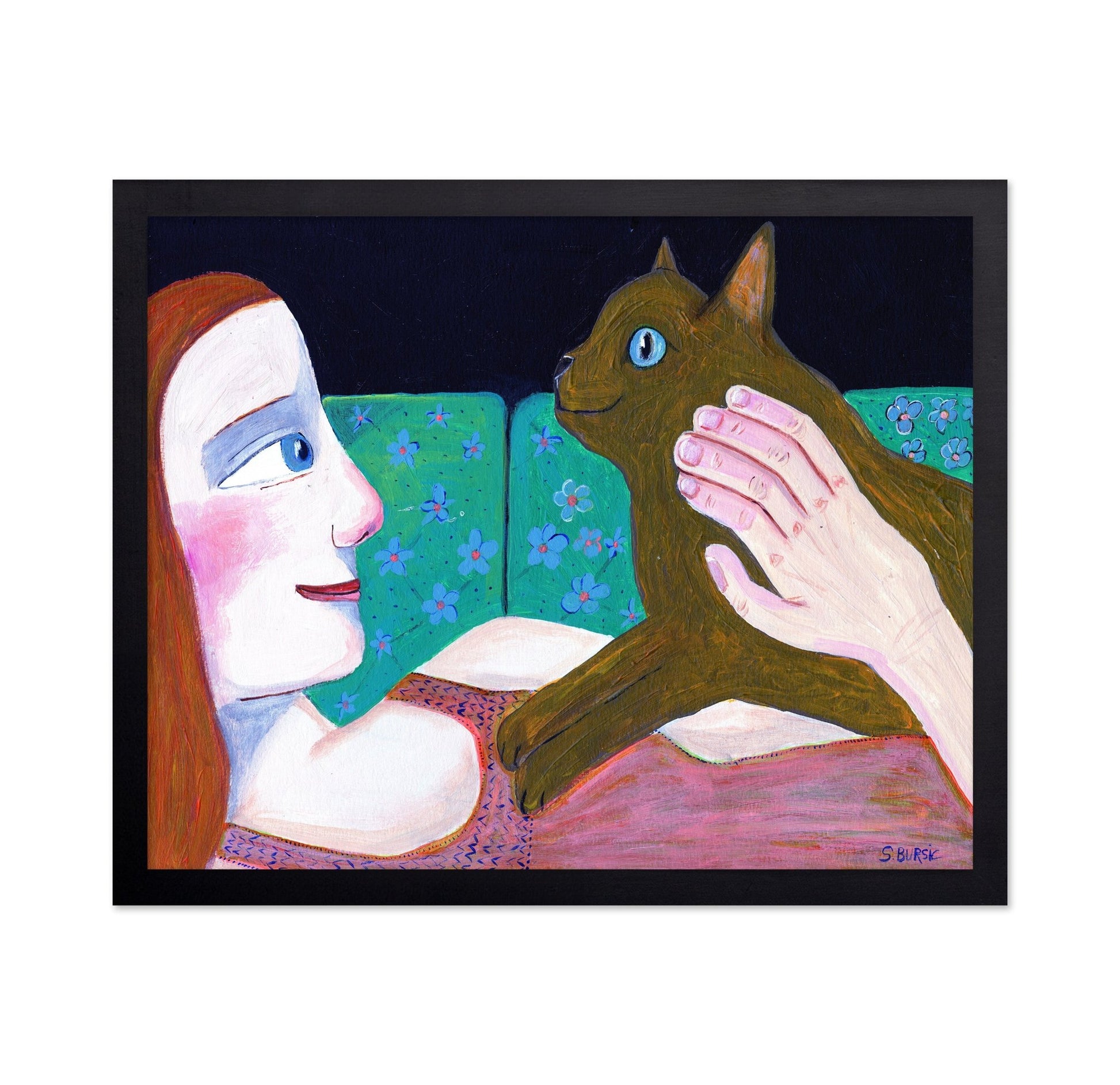 Woman With Brown Cat No1