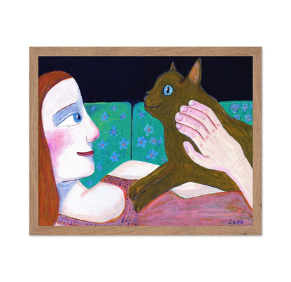 Woman With Brown Cat No1