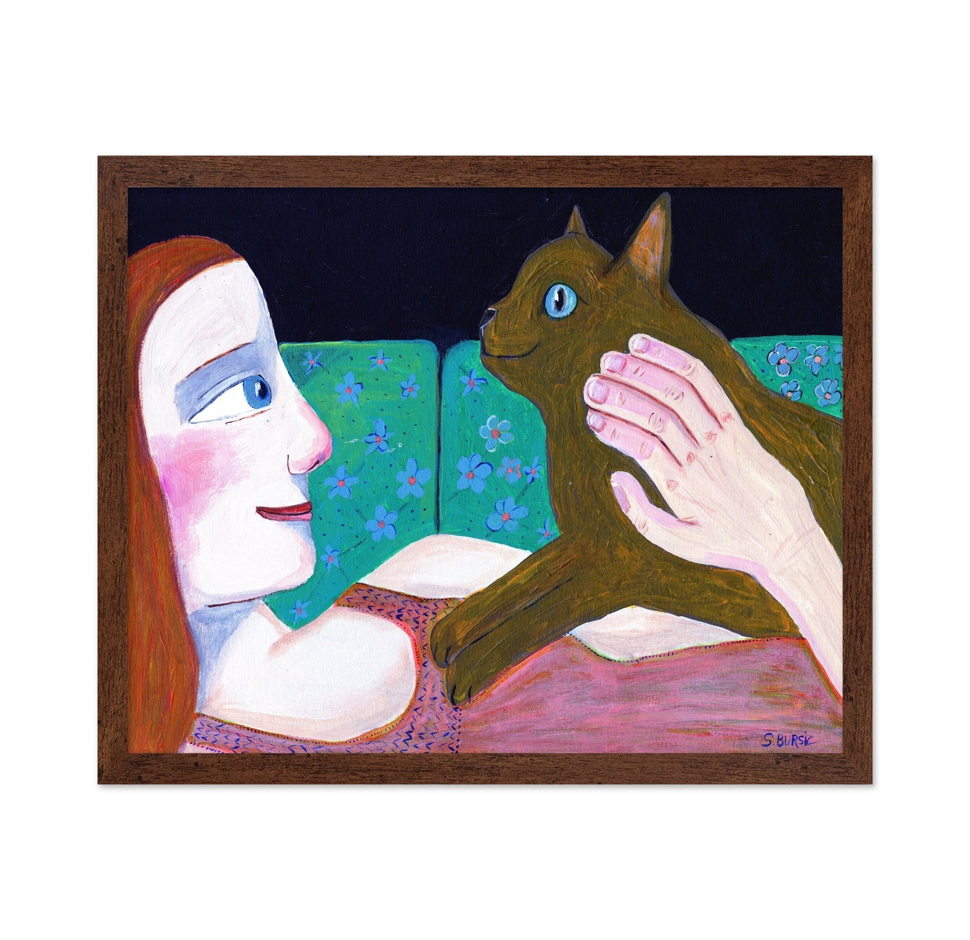 Woman With Brown Cat No1