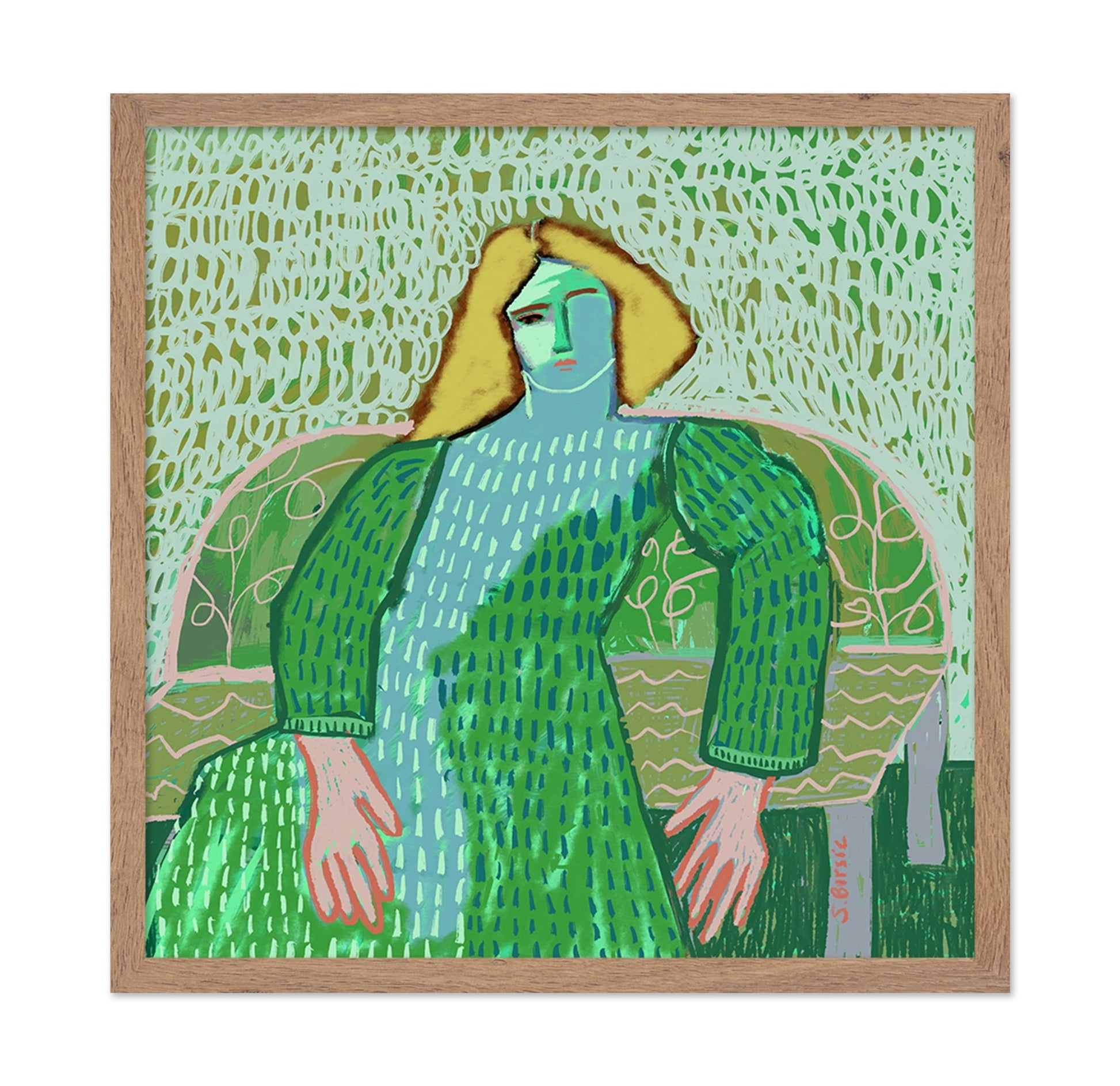 Green Dress Portrait