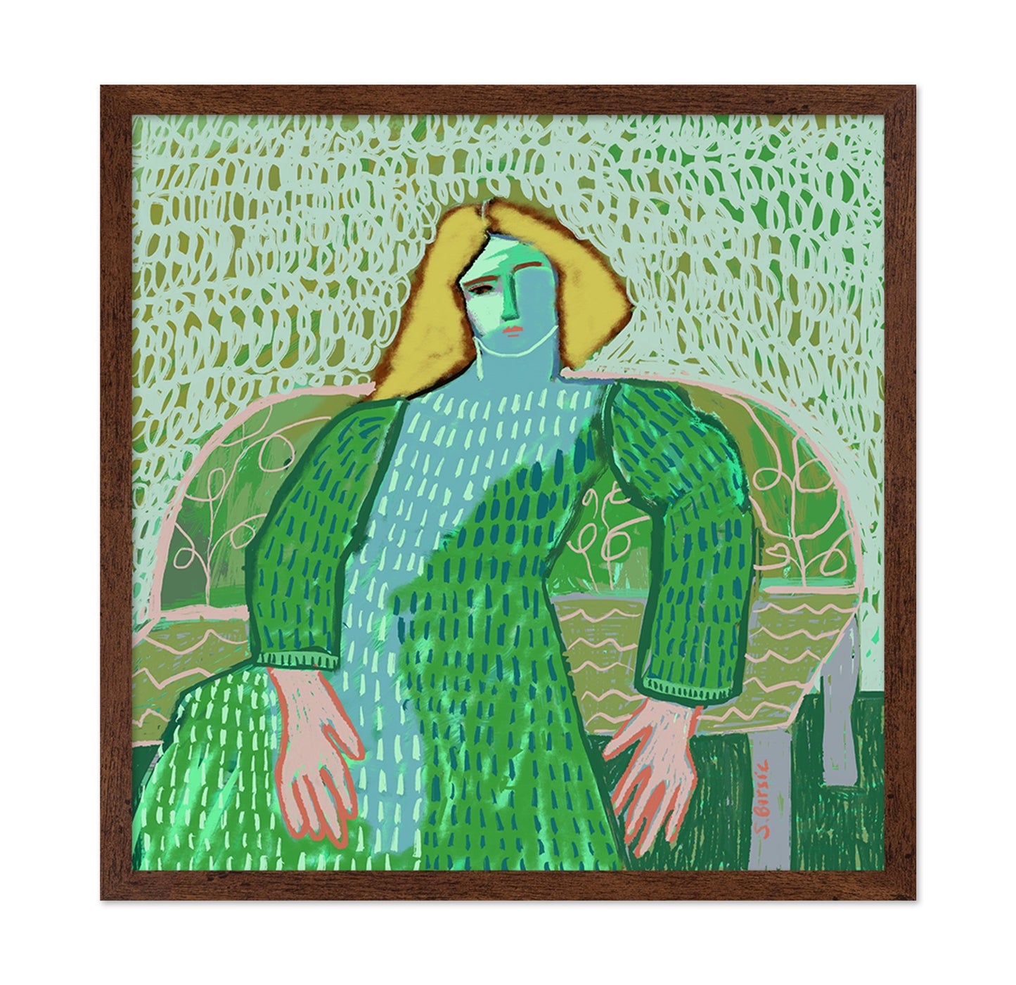 Green Dress Portrait