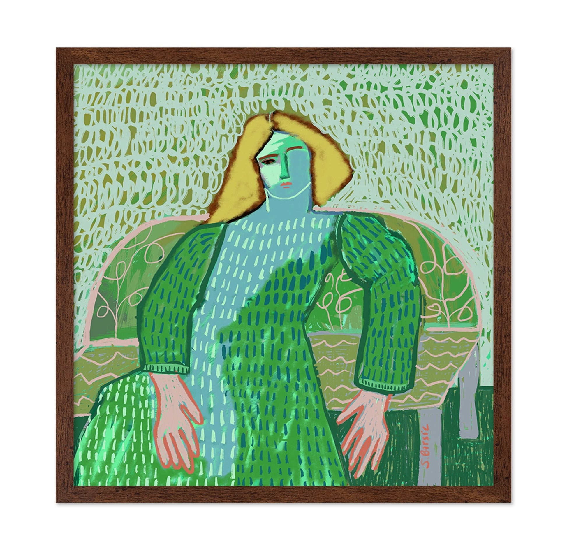 Green Dress Portrait