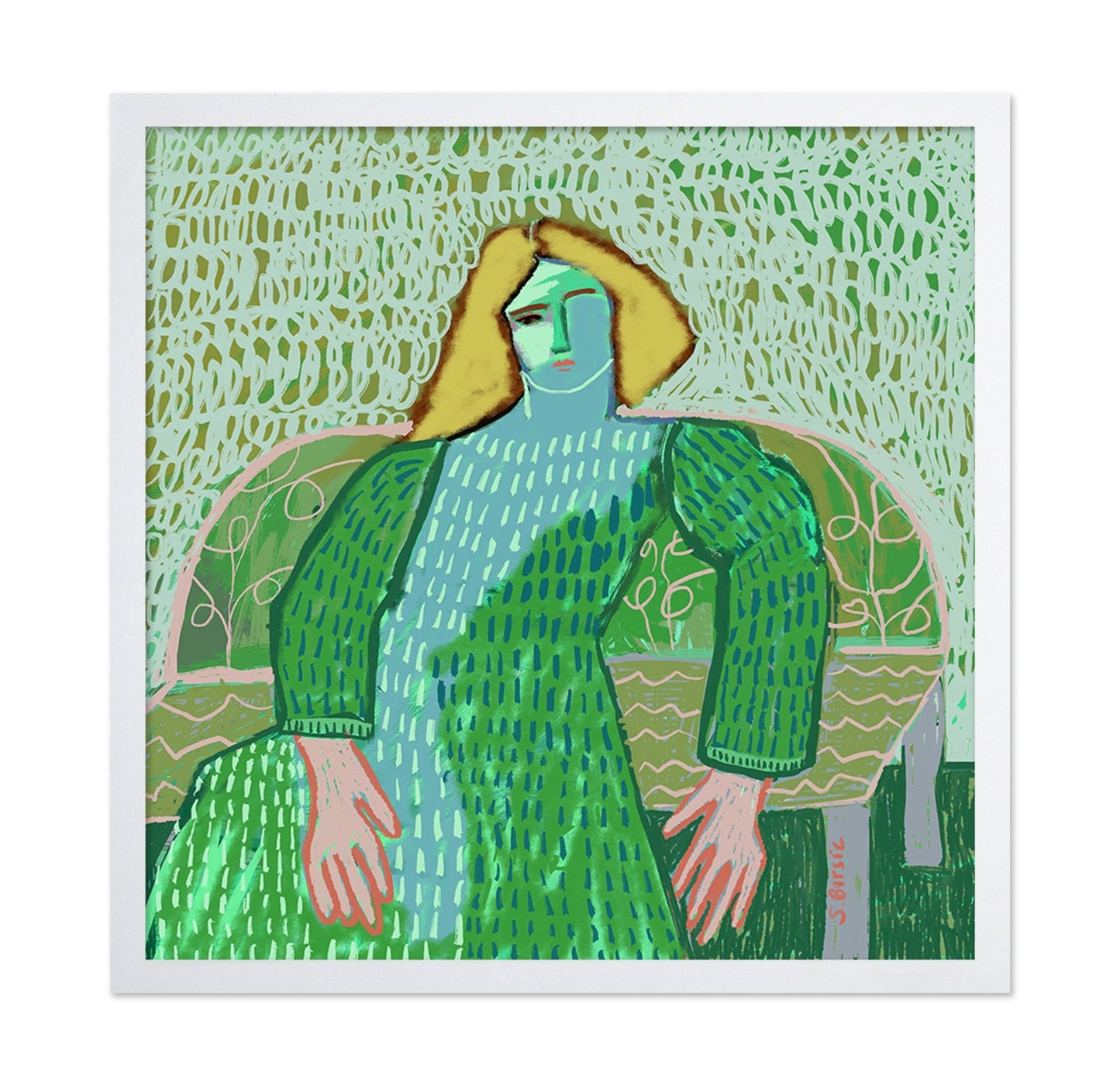 Green Dress Portrait