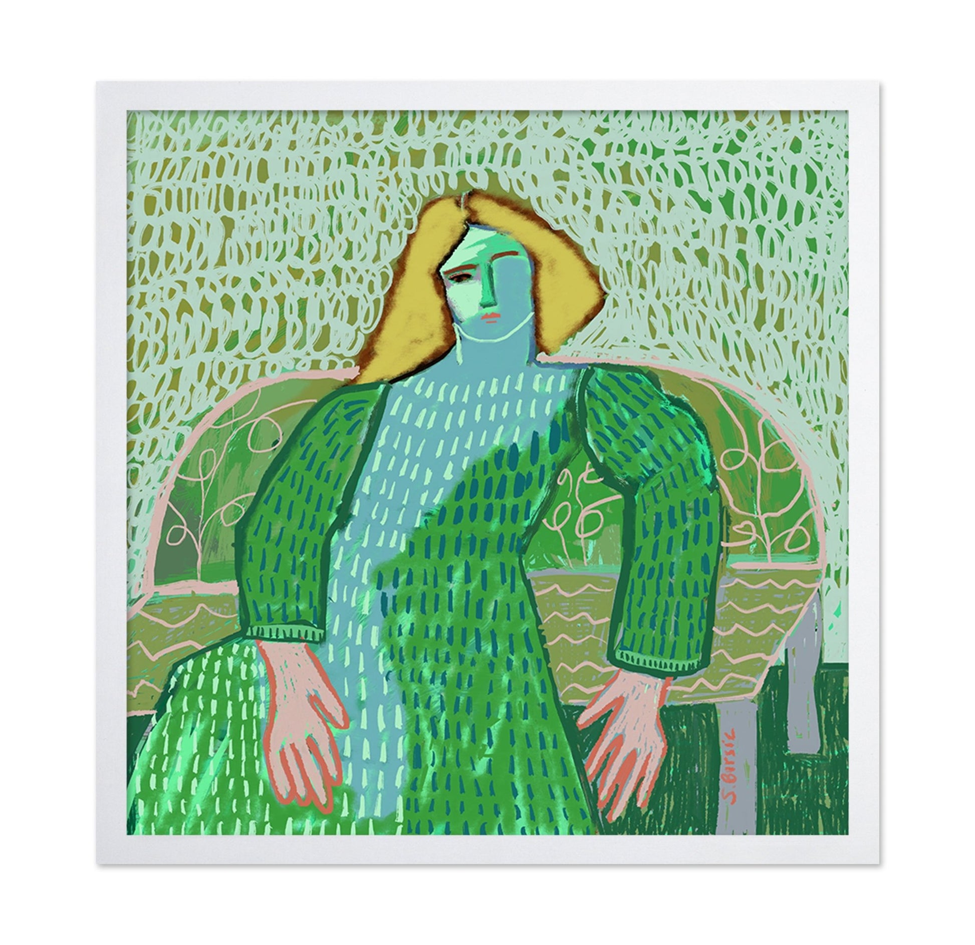 Green Dress Portrait