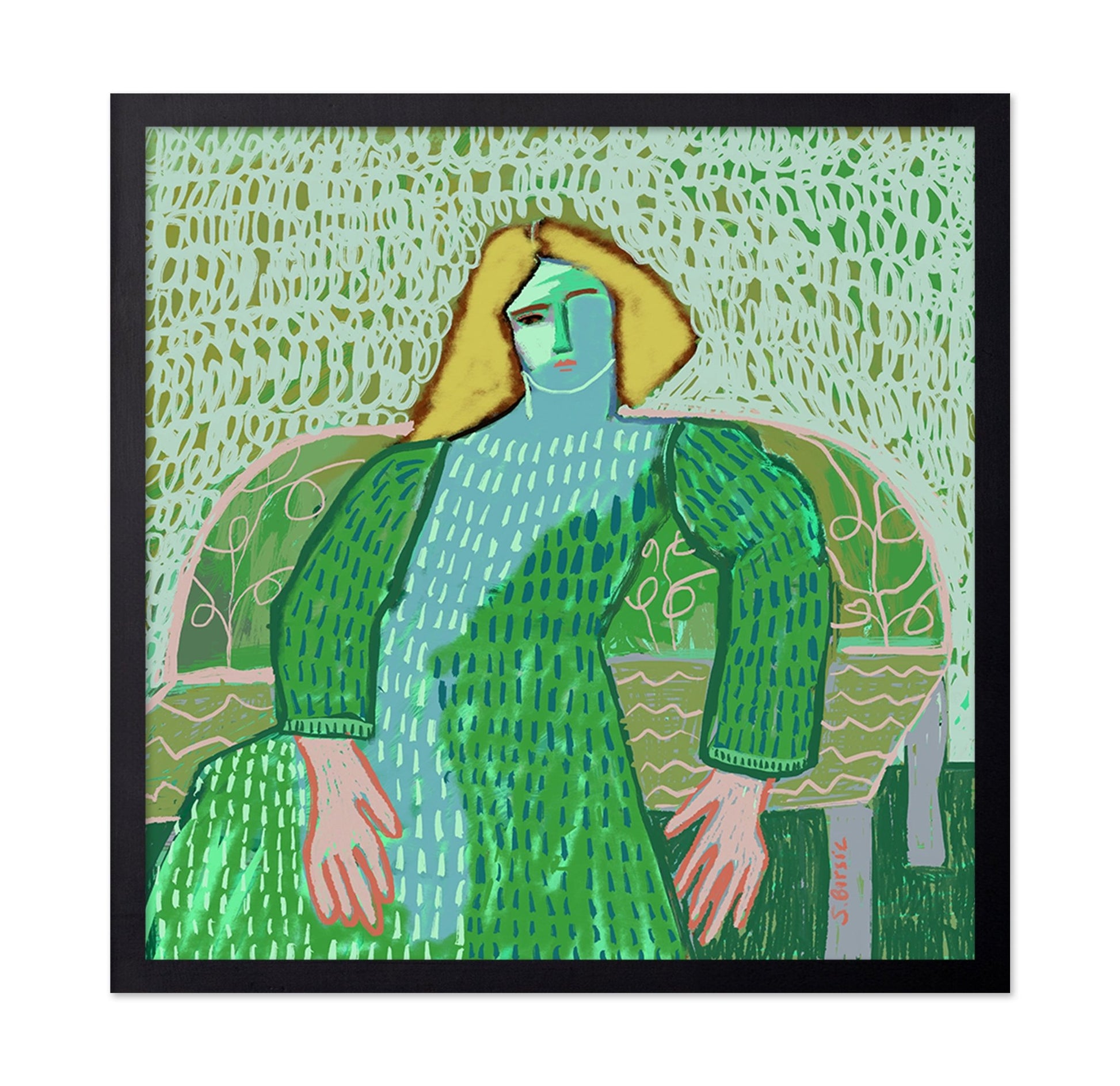 Green Dress Portrait