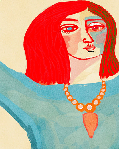 Red Hair Necklace