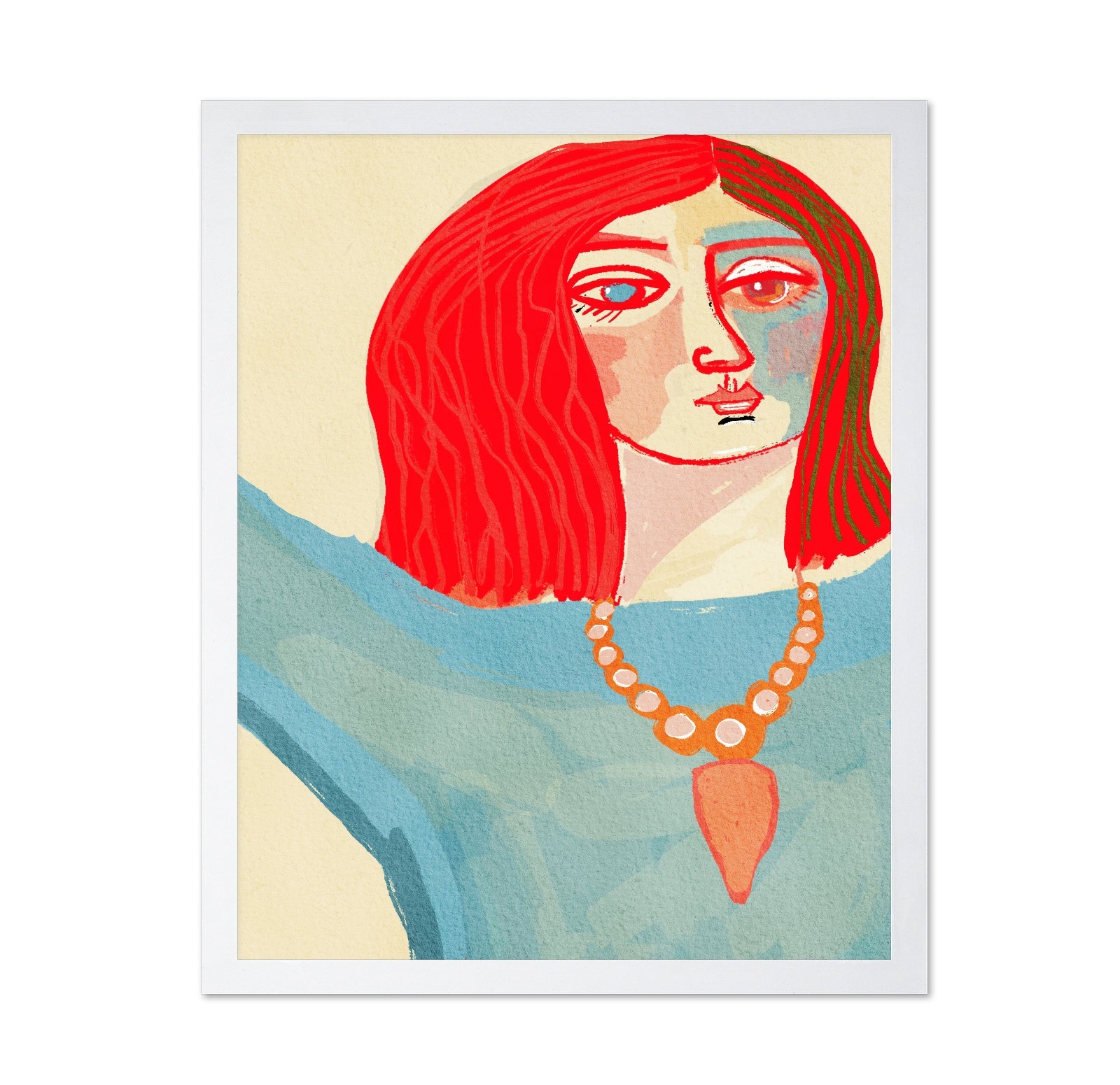 Red Hair Necklace