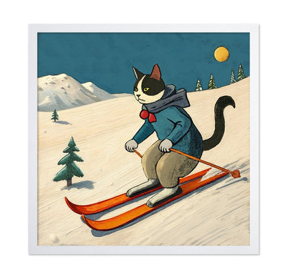 Skiing Cat