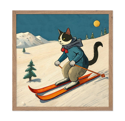 Skiing Cat
