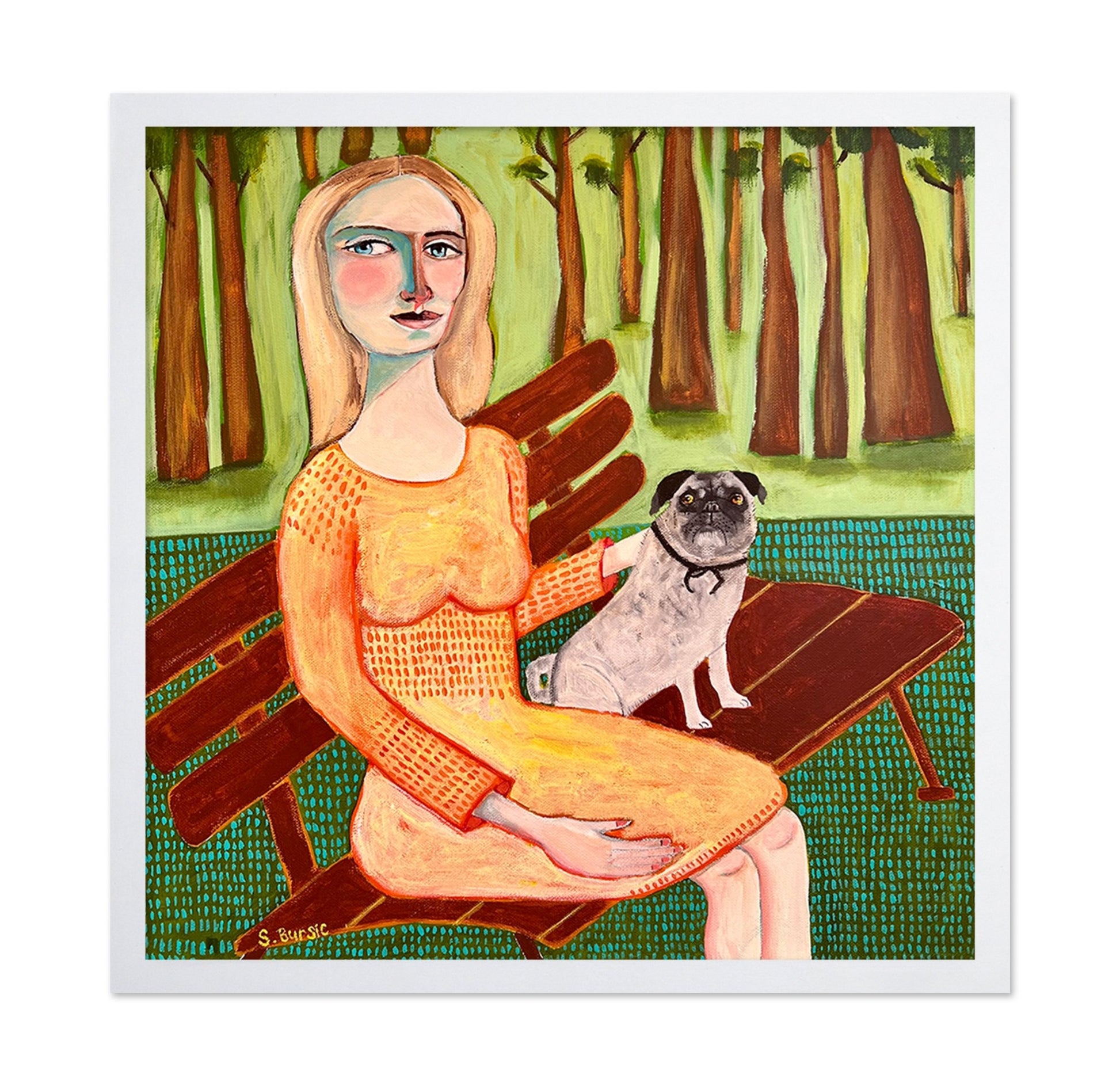 Woman With Pug