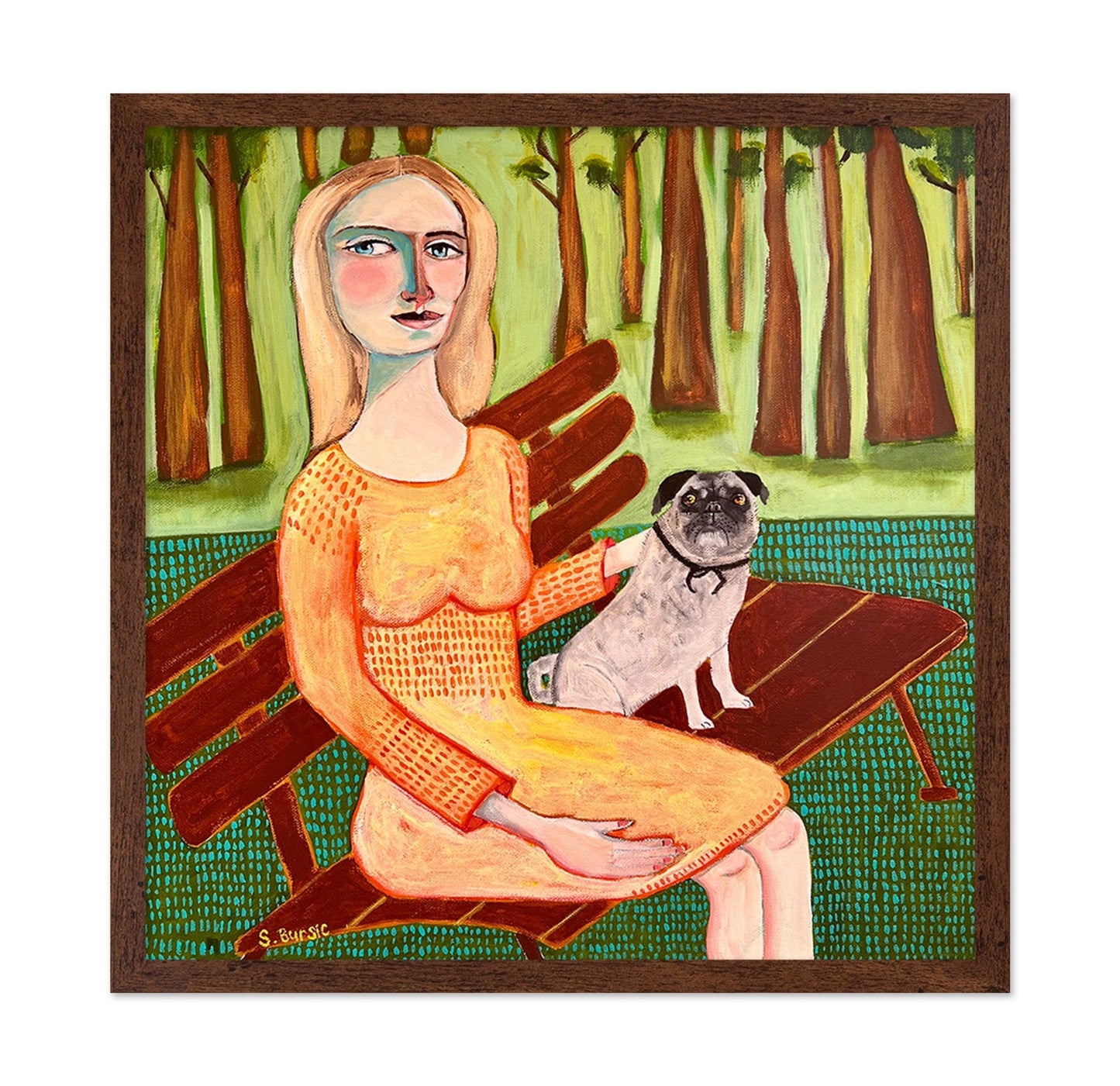 Woman With Pug