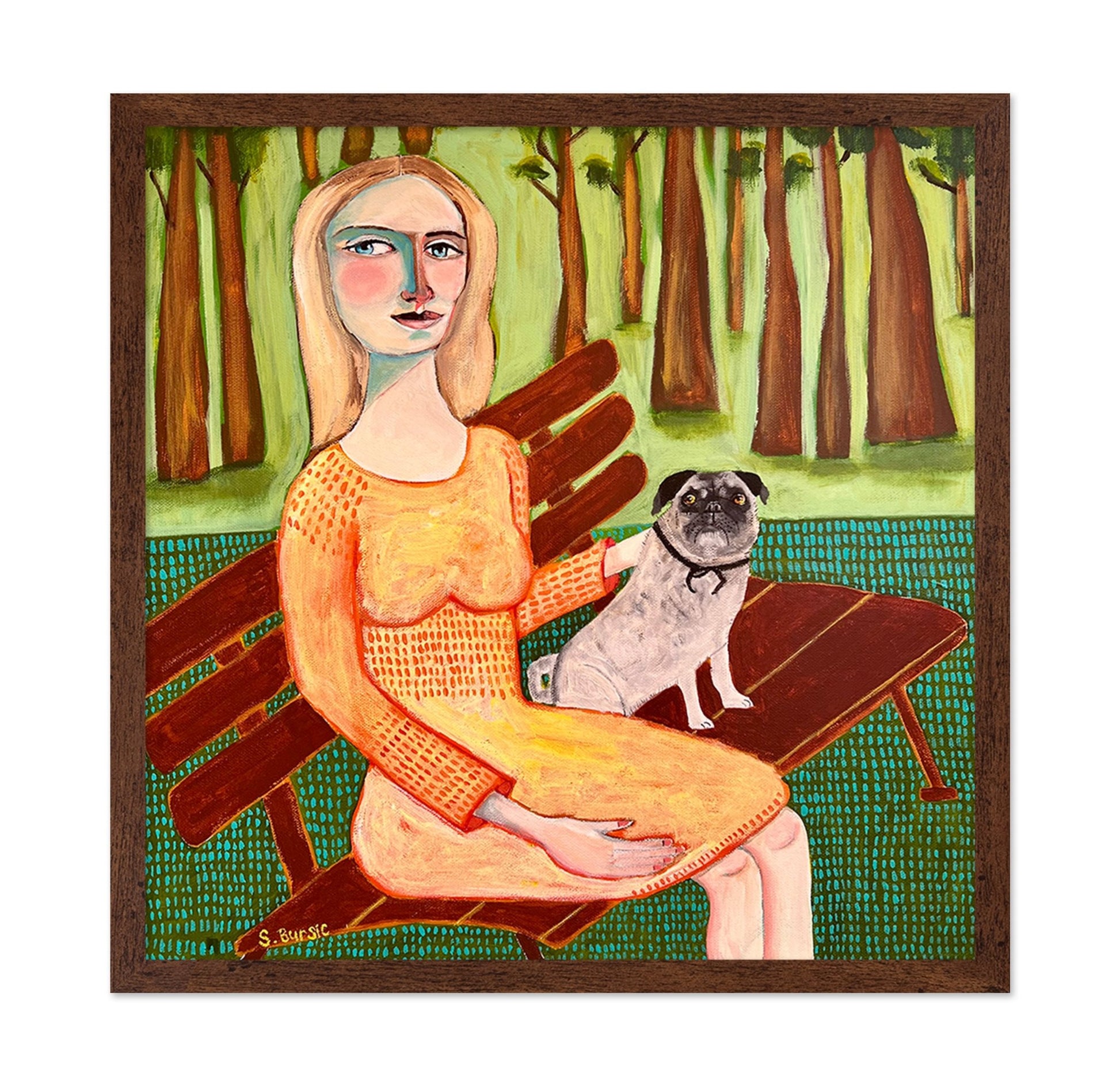 Woman With Pug