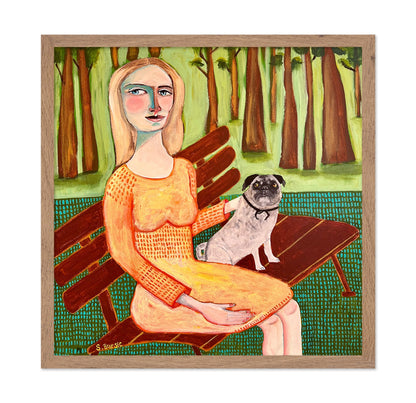 Woman With Pug