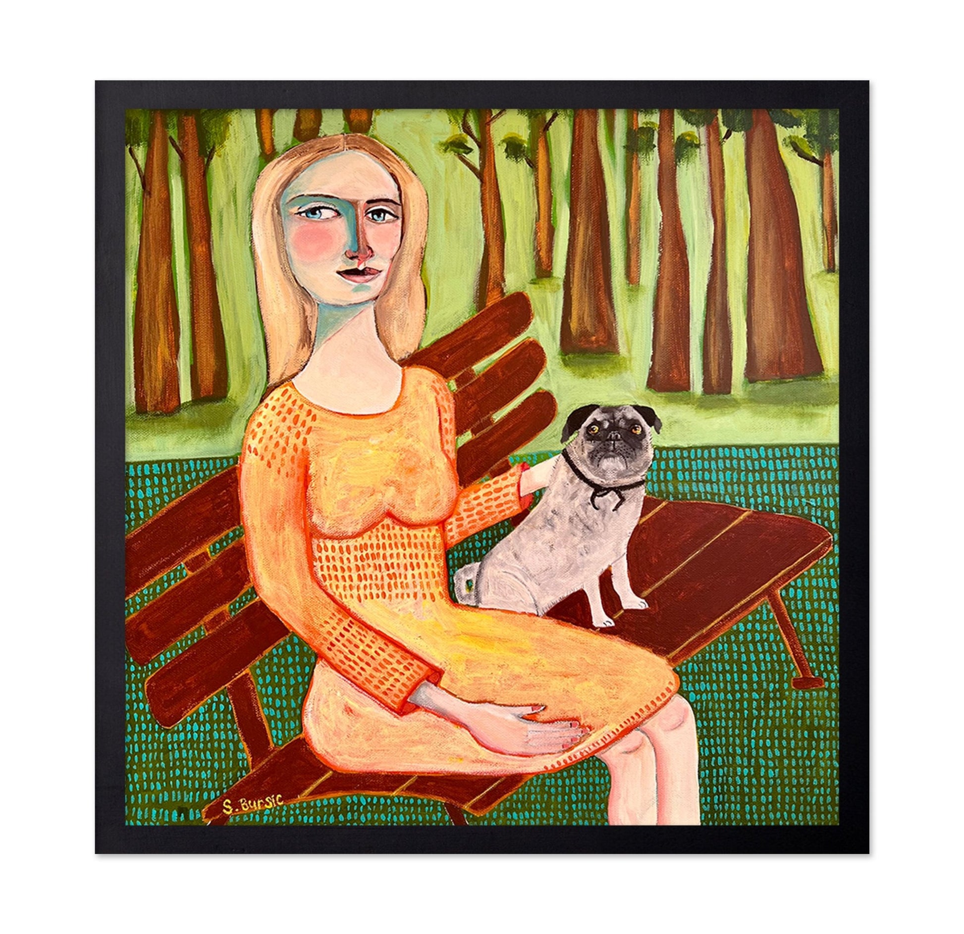 Woman With Pug