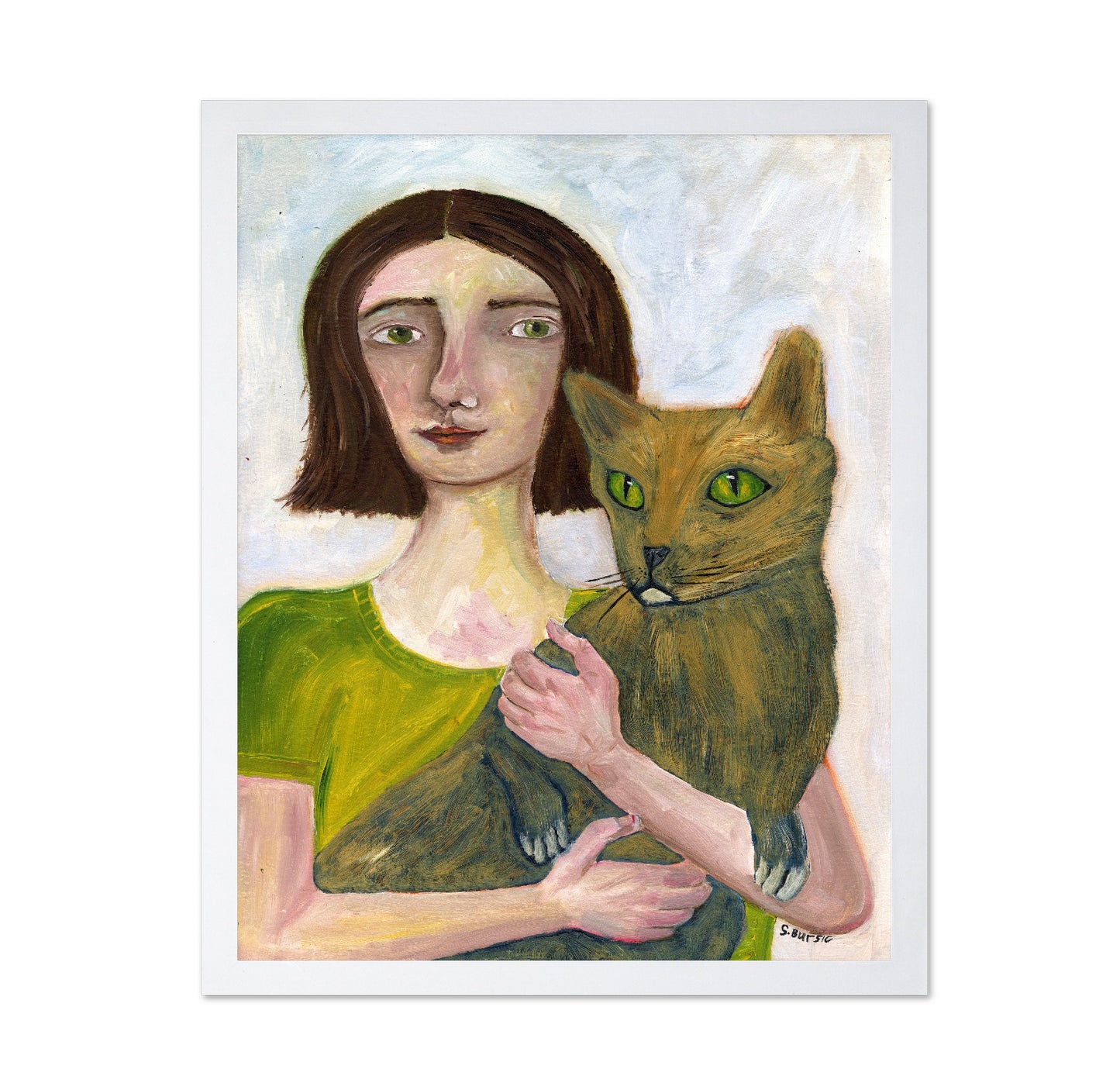 Girl Holding Cat