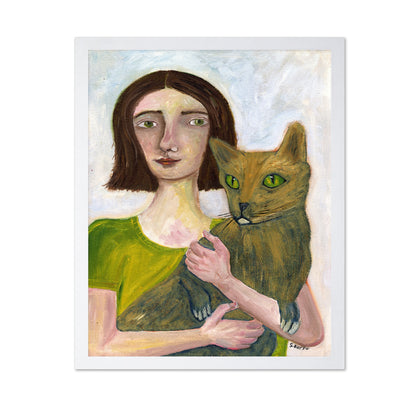 Girl Holding Cat