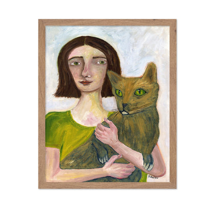 Girl Holding Cat