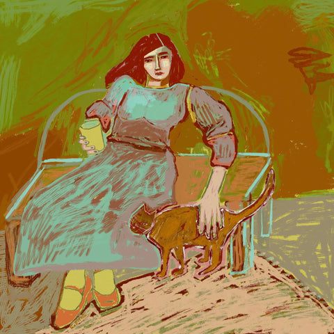 Woman With Cat No3