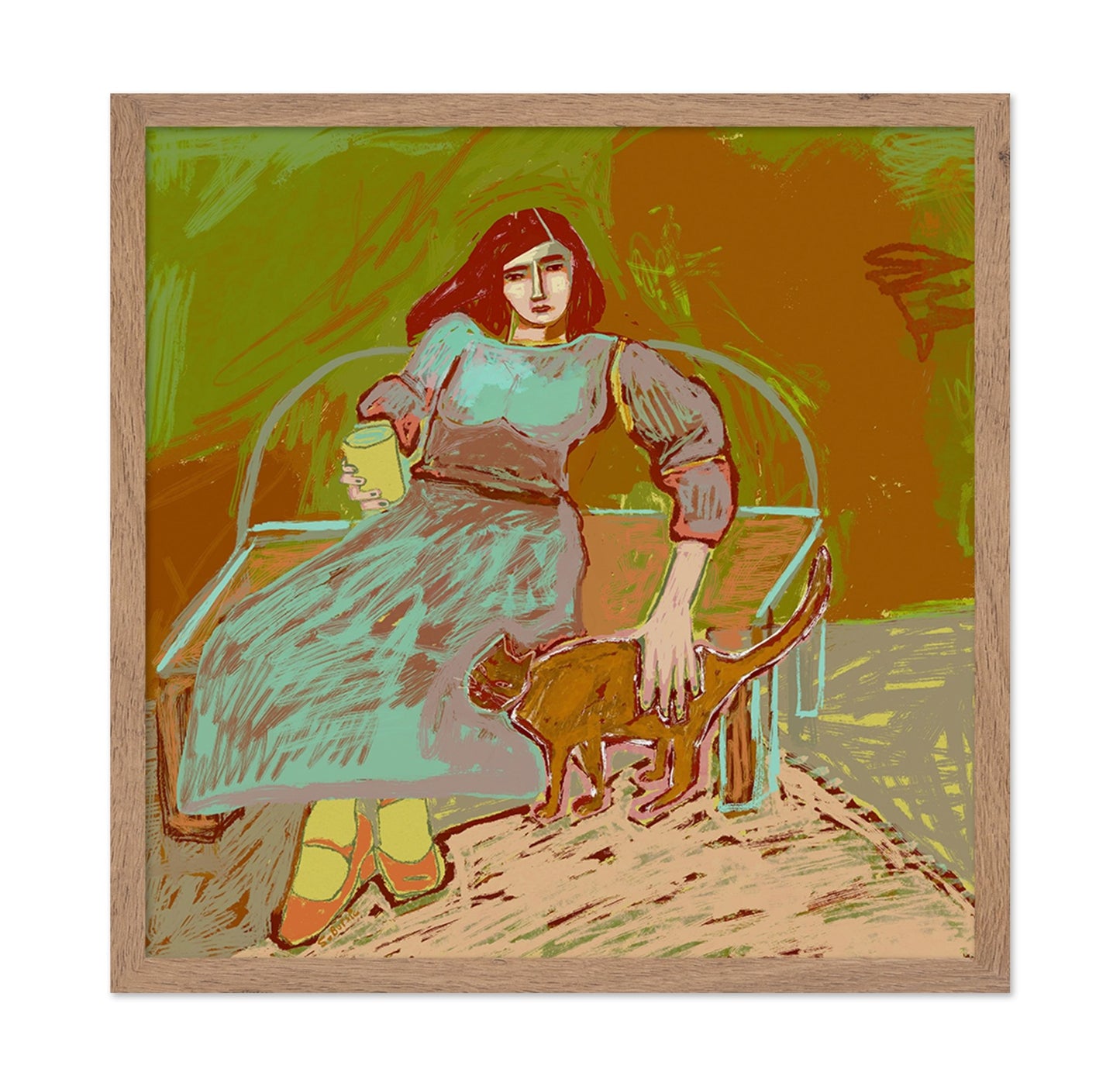 Woman With Cat No3