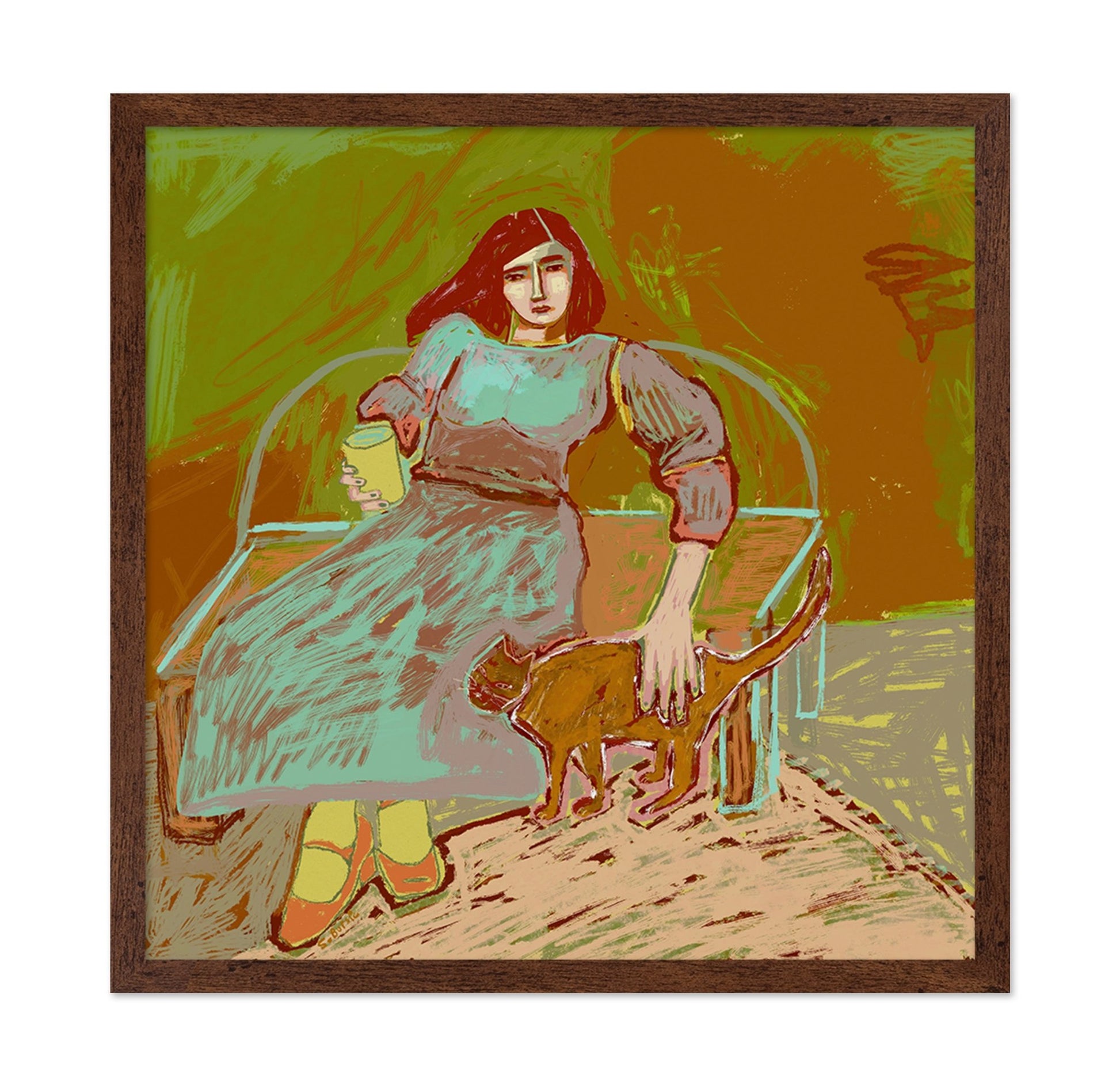 Woman With Cat No3