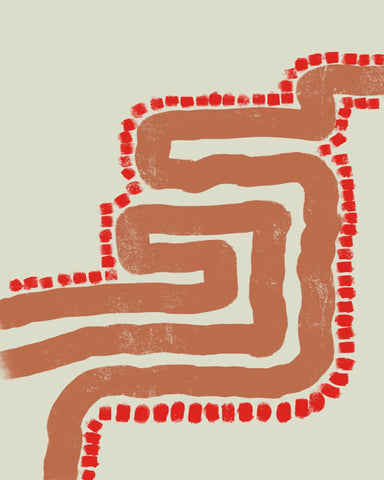 Abstract Red Path
