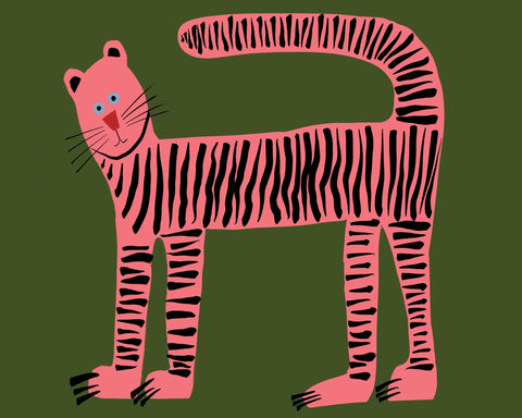 Pink Striped Cat No1