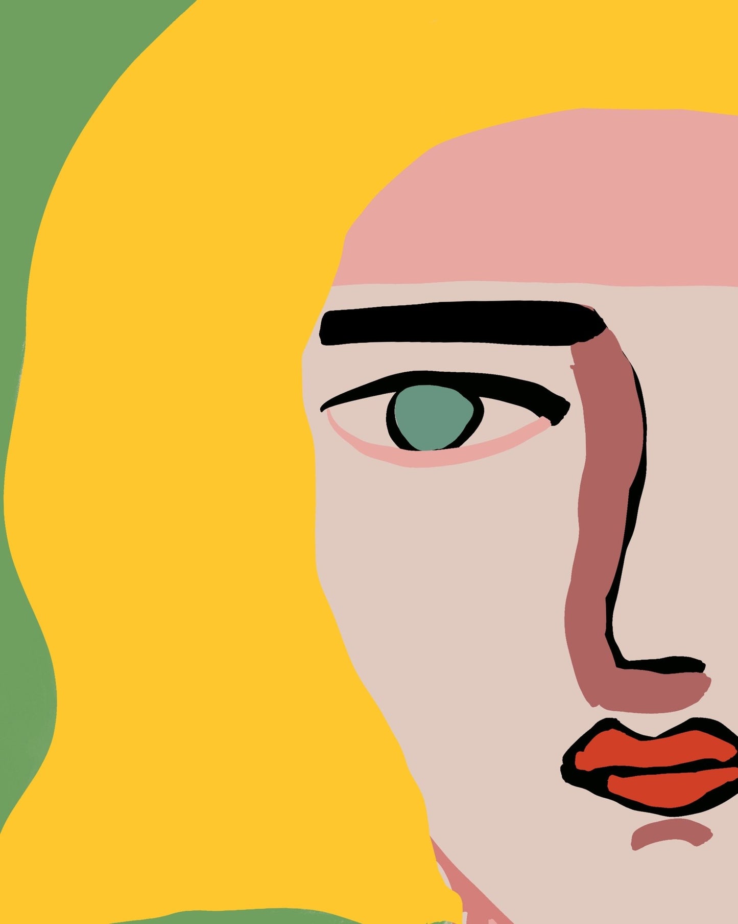Minimal Face Closeup