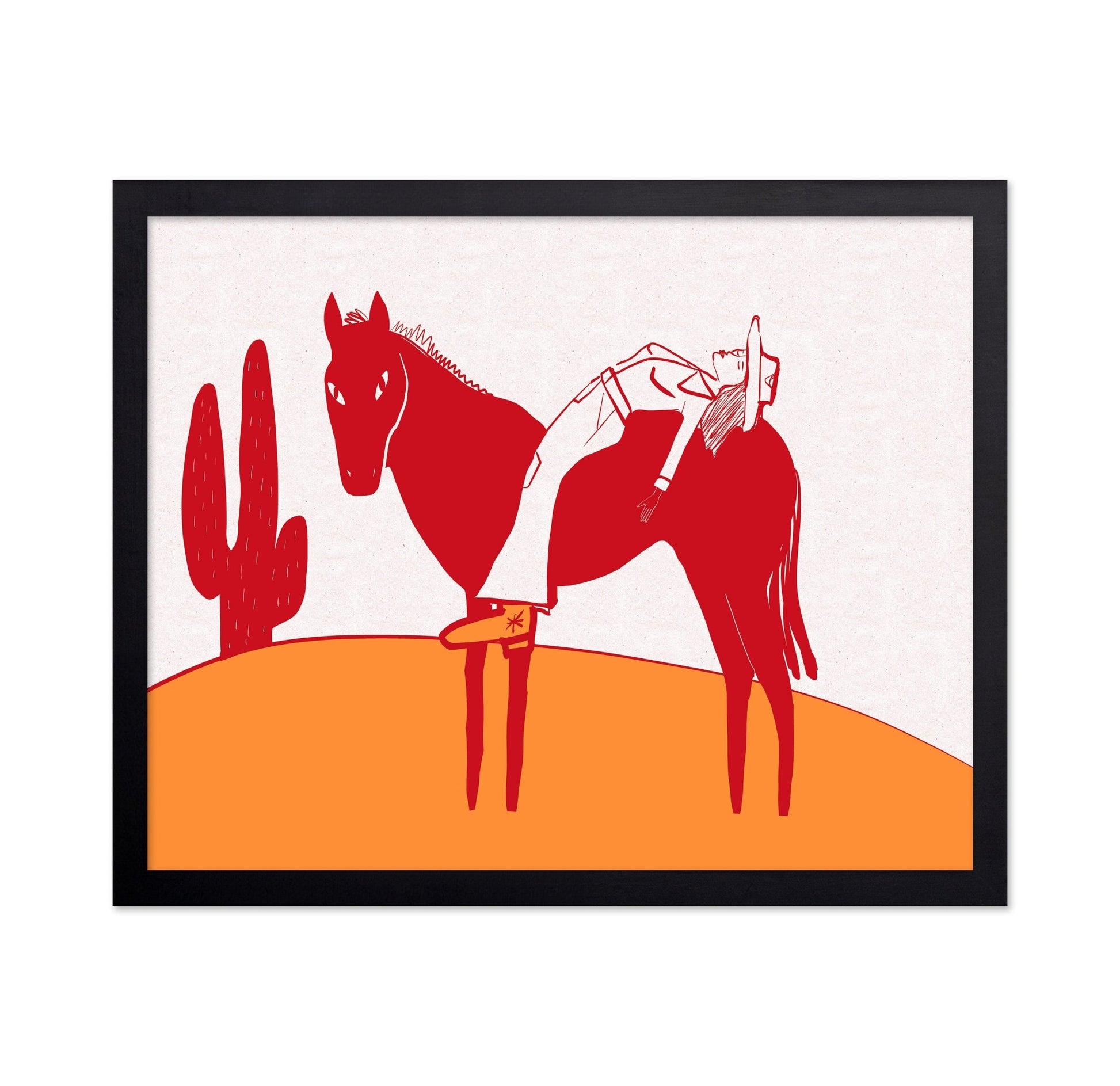 Cowgirl Resting Horse
