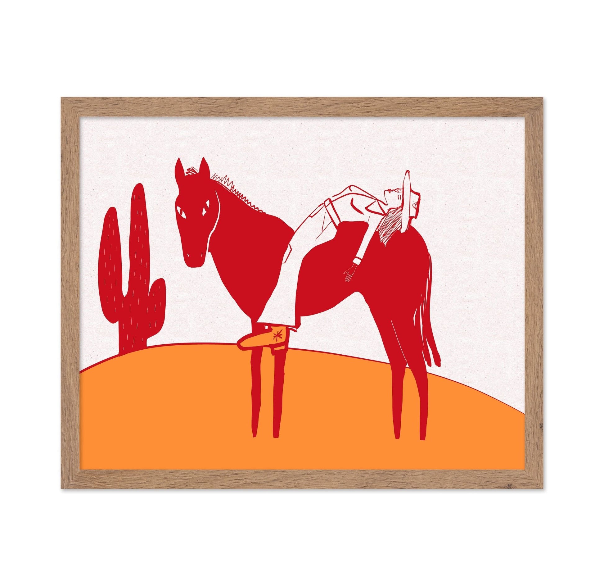 Cowgirl Resting Horse